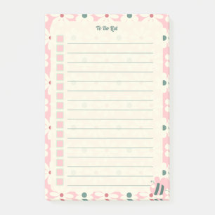 Pastel Floral To Do List Planner Design Post-it Notes