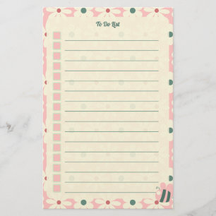 Pastel Floral To Do List Planner Design Stationery