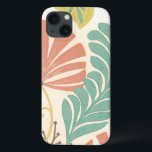 Pastel Floral Vines and Leaves on Cream Background iPhone 13 Case<br><div class="desc">Floral vines and leaves in pastel colours are the subjects of this piece by Erica J. Vess. The mixture of pastels on the cream background helps the painting stand out without overwhelming the senses. Put this tropical print in your home today!</div>