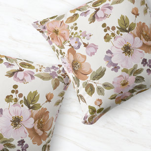 Pastel Floral Vintage-inspired Aesthetic Flower  Cushion