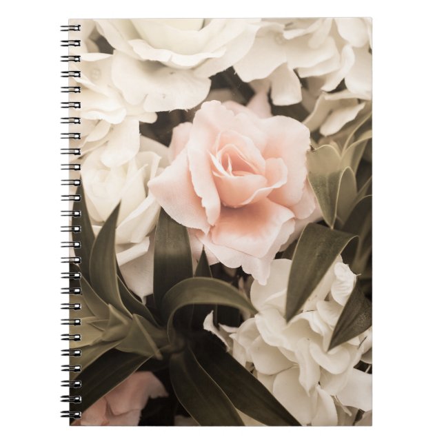 Pastel Floral Vintage: Timeless Elegance Notebook (Front)