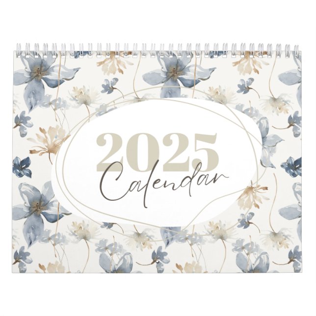 pastel floral wall calendar, 2025 wall calendar, f calendar (Cover)