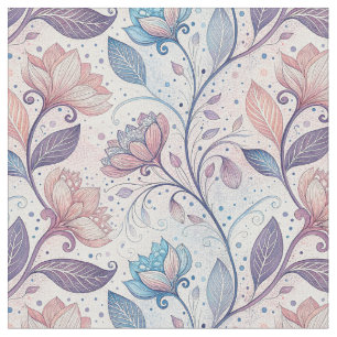 Pastel Floral Watercolor Abstract Painting Pattern Fabric
