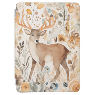 Pastel Floral Watercolor & Deer Boho iPad Air Cover