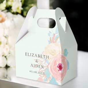 Pastel Floral Wedding Collection Favour Box