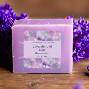 Pastel Florals Soap Cosmetics Square Sticker