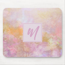 Pastel Florals With Chic Script Monogram