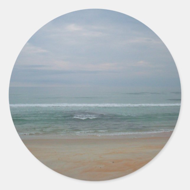 Pastel Florida Beach Classic Round Sticker (Front)