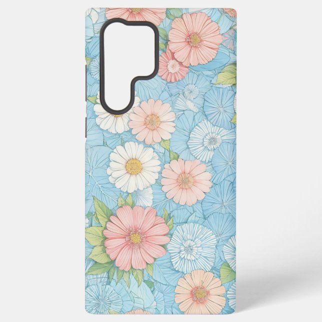 Pastel Flower Floral Pattern Phone Case (Back)