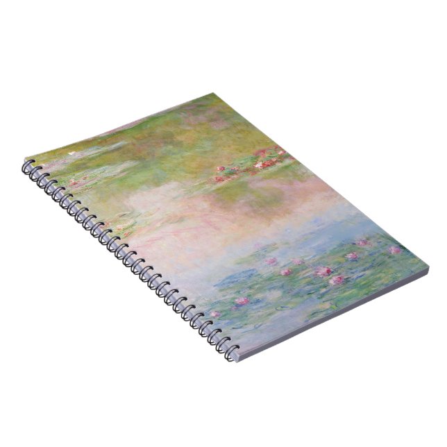 Pastel flower lily pad pond painting  notebook (Right Side)