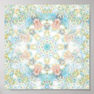 Pastel Flower Mandala Poster