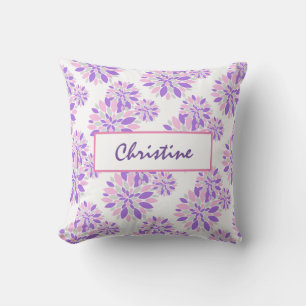 Pastel Flower Petal Christine Cushion Throw Pillow