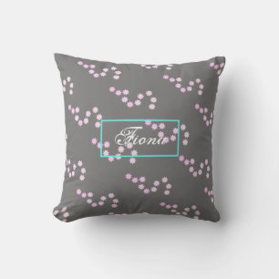 Pastel Flower Petals Fiona Cushion Throw Pillow