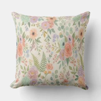 Pastel Flower Throw Pillows