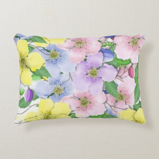 Pastel Flowers Decorative Cushion