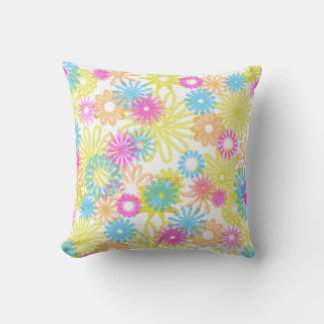 pastel flowers for the whole year round cushion