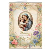 Pastel Flowers Gold Frame Congratulations New Baby