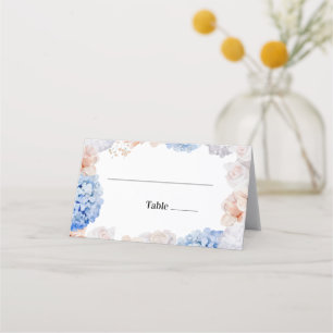 Pastel Flowers Hydrangea Place Card