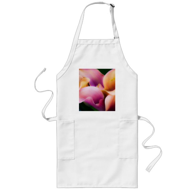 Pastel Flowers Long Apron (Front)