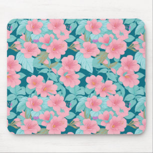 pastel flowers mouse pad
