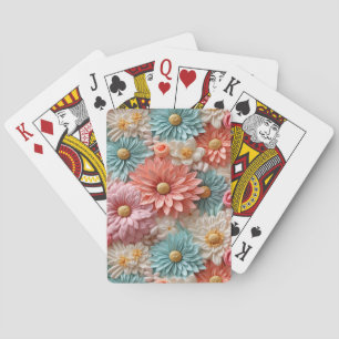 Pastel Flowers Playing Cards