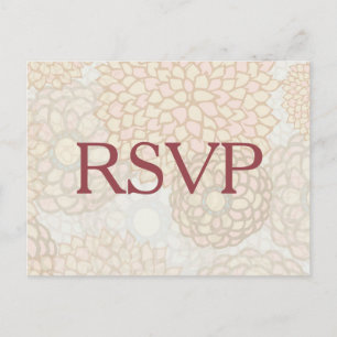Pastel Flowers RSVP Invitation Postcard