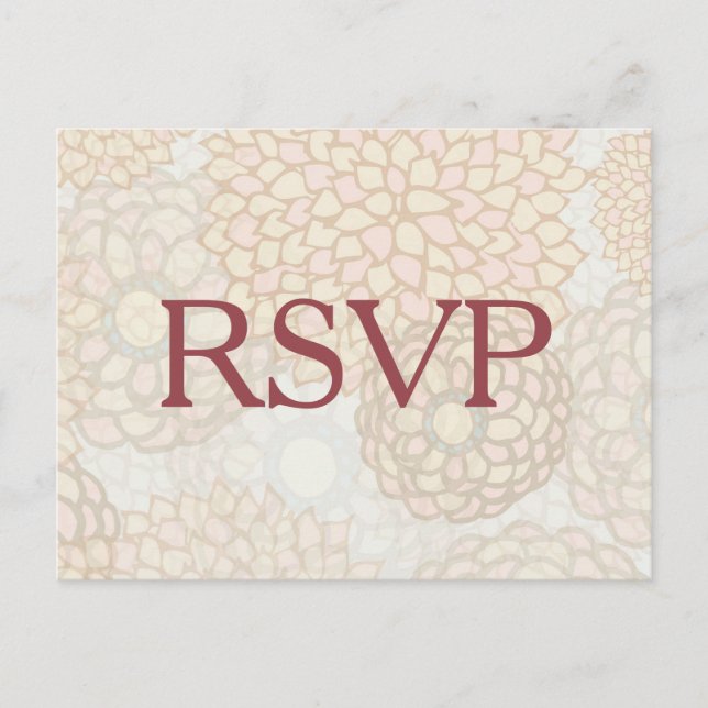 Pastel Flowers RSVP Invitation Postcard (Front)