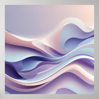 Pastel Flowing Layers – Abstract Art for Calm & Co Poster