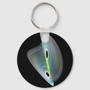 pastel fractal key ring