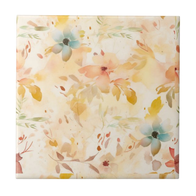 Pastel Free Spirit Floral Tile (Front)