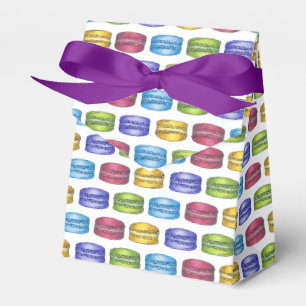 Pastel French Macaron Cookie Pastry Bridal Shower Favour Box
