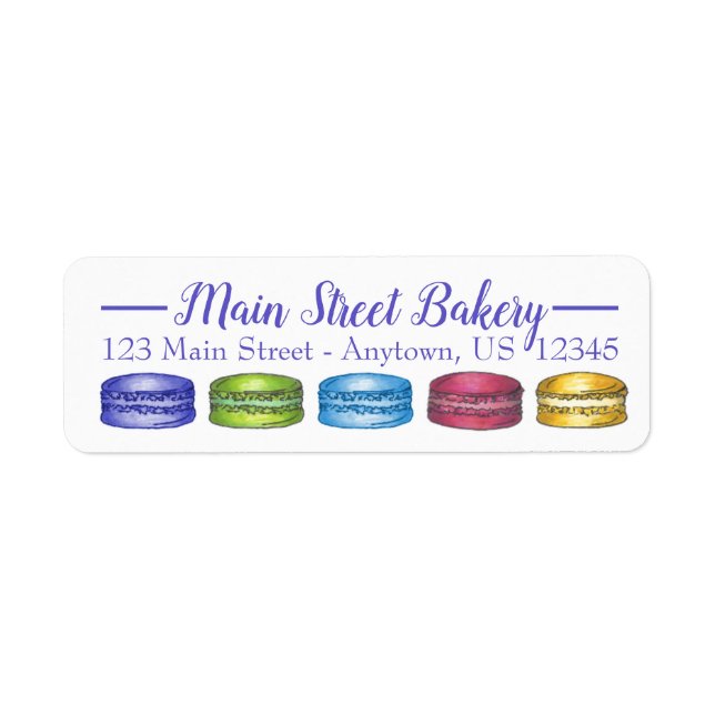 Pastel French Macaron Cookies Bakery Pastry Shop (Front)