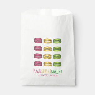 Pastel French Macaron Cookies Bakery Pastry Shop Favour Bags