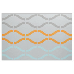 Pastel Funky Retro Geometric Pattern Fabric