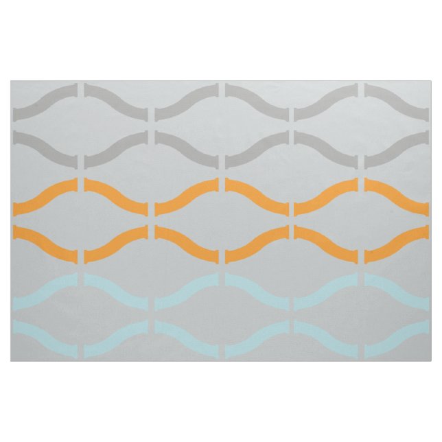Pastel Funky Retro Geometric Pattern Fabric (Fat Quarter)