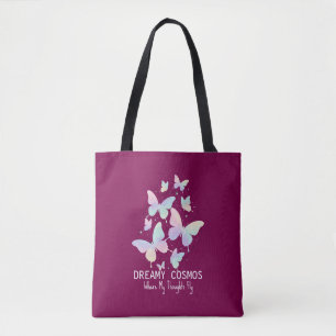 Pastel Galaxy Butterflies Dreamy Aesthetic Tote Bag