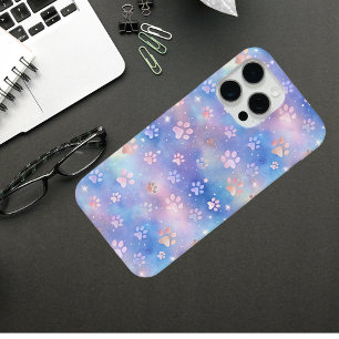 Pastel Galaxy Paw Prints – Cute Cosmic Pet Lover iPhone 15 Pro Max Case