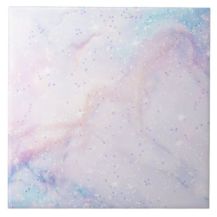 Pastel Galaxy Stardust Decorative Ceramic Tile