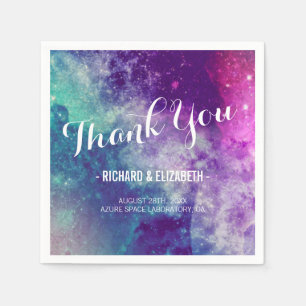 Pastel Galaxy Wedding Napkins