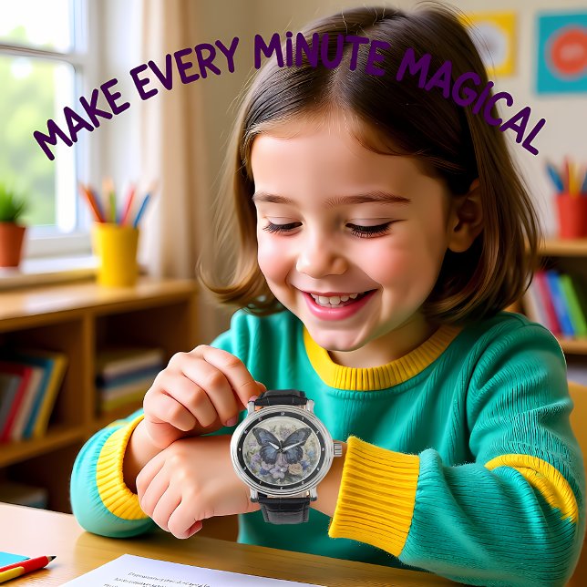Pastel Garden" - Blue Butterfly Watch (Creator Uploaded)