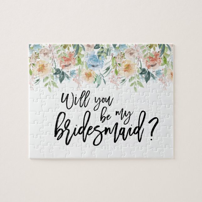Pastel Garden Floral Bridesmaid Proposal Puzzle (Horizontal)