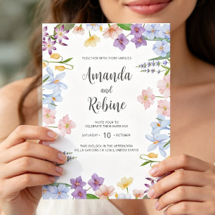 Pastel Garden Wedding Invitation