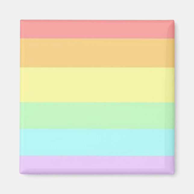Pastel Gay LGBT Pride Month Flag   Magnet (Front)