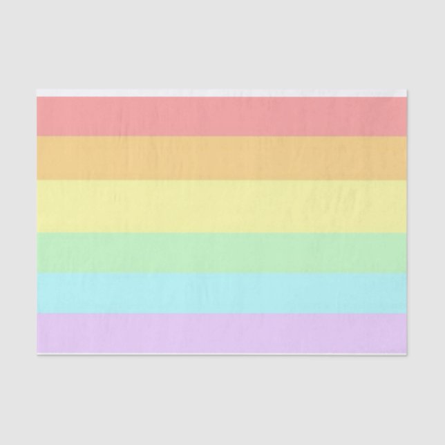 Pastel Gay LGBT Pride Month Flag   Tissue Paper (Front)