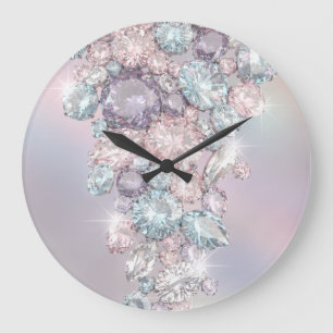 Pastel Gemstone Aesthetic Wall Clock – Elegant Cry