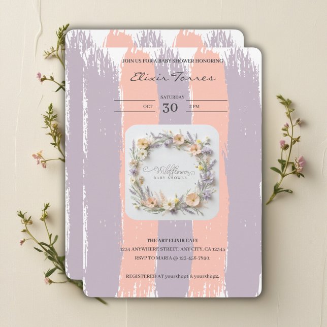 Pastel Gender Neutral Wildflower Baby Shower Invitation (Creator Uploaded)
