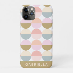 Pastel Geometric Circles Pattern Personalised Case-Mate iPhone Case