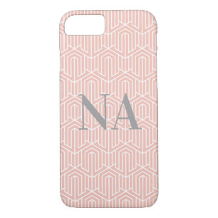 Pastel geometric initial / monogram Case-Mate iPhone case