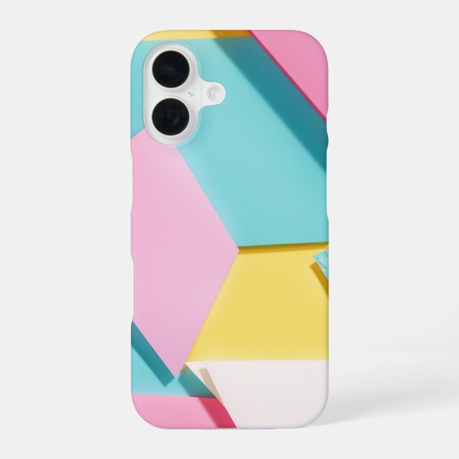 Pastel Geometric Pattern Phone Case (Back)