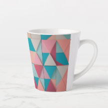 Pastel Geometric Pattern – Small Latte Mug (12 oz)